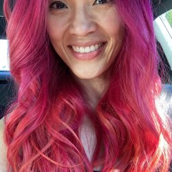 Krystina Maria Hair - Outside in the sun - you can see the oranges and yellows