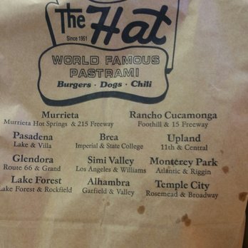 The Hat - What goodness lurks inside of this bag? - Sandwiches Near Me - Murrieta, California