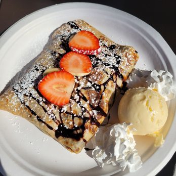 Blossom Bee - Strawberry Banana Nutella Crepe - Creperies Near Me - Dublin, California Blossom Bee - Strawberry Banana Nutella Crepe - Creperies Near Me - Dublin, California