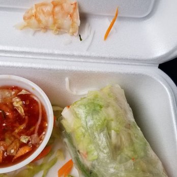 Pho Hoa Grill - An order of shrimp spring rolls comes with 2 spring rolls...they literally used 1 shrimp for both rolls. - Vietnamese Near Me - Bangor, Maine Pho Hoa Grill - An order of shrimp spring rolls comes with 2 spring rolls...they literally used 1 shrimp for both rolls. - Vietnamese Near Me - Bangor, Maine