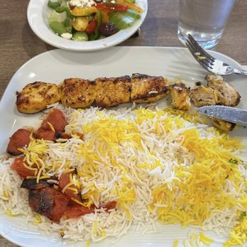 Rose Mediterranean Cuisine - Chicken Kabob Plate - Mediterranean Near Me - Plano, Texas Rose Mediterranean Cuisine - Chicken Kabob Plate - Mediterranean Near Me - Plano, Texas