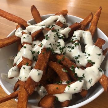 Basic Kitchen - Sweet potato fries with cashew ranch - New American Near Me - Charleston, South Carolina