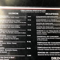 Menu and burrito asada Menu and burrito asada
