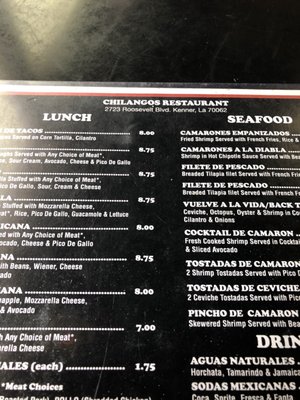 Menu photo 2 Taqueria Chilangos Kenner, LA Menu photo 2 Taqueria Chilangos Kenner, LA