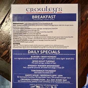 Crowley's - They serve breakfast! - Burgers Near Me - Eastlake, Ohio Crowley's - They serve breakfast! - Burgers Near Me - Eastlake, Ohio