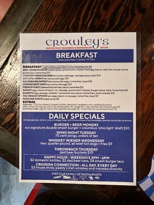 Menu photo 4 Crowley's Eastlake, OH Menu photo 4 Crowley's Eastlake, OH