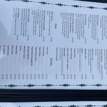 Provecho - Menu - Mexican Near Me - Salado, Texas
