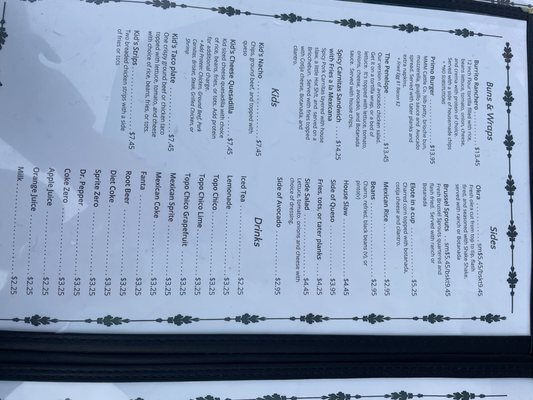 Menu photo 3 Provecho Salado, TX