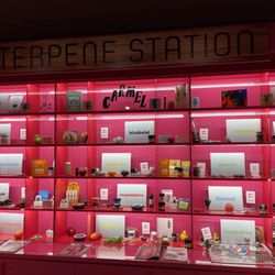 Scarlet Fire Cannabis - Terpene Station display inside. November 2021