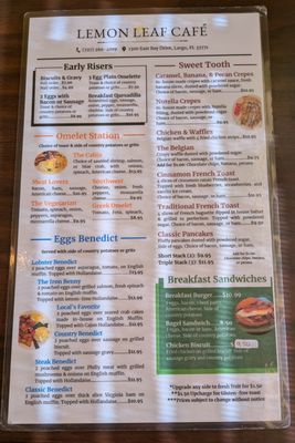 Menu photo 2 Lemon Leaf Cafe Largo, FL