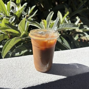 Bru Coffeehouse - Vanilla Latte with Oat Milk - Cafes Near Me - Atascadero, California