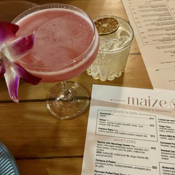 Maize Cocina And Cocktails - Drama Queen cocktail and Maize Margarita - Mexican Near Me - Westfield, New Jersey Maize Cocina And Cocktails - Drama Queen cocktail and Maize Margarita - Mexican Near Me - Westfield, New Jersey