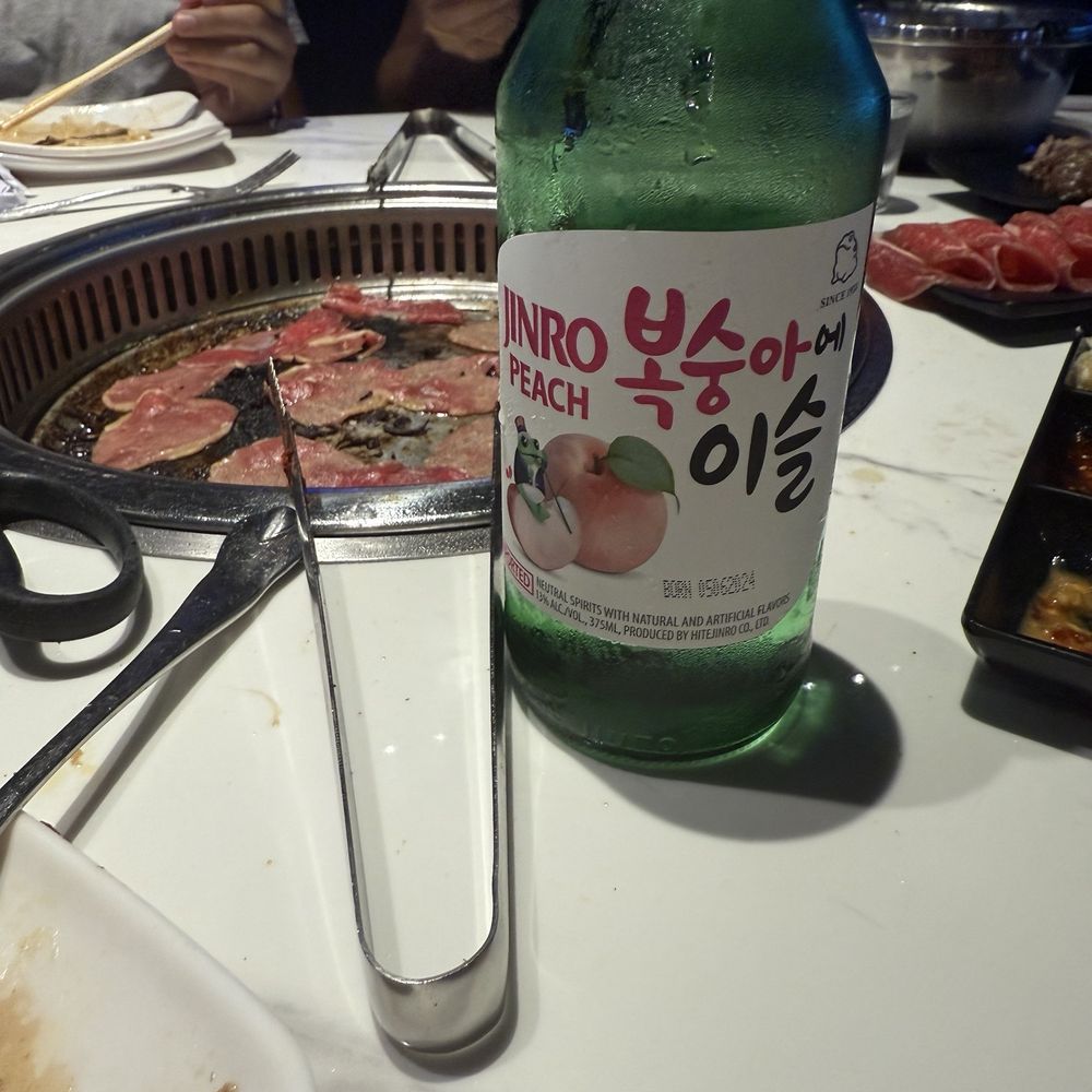 I Grill Korean BBQ & Hotpot - Grill and one of their many soju drinks! - Barbeque Near Me - Albuquerque, New Mexico