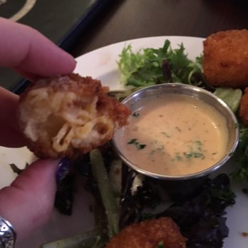Radius - The inside of the mac n cheese hush puppies! - Burgers Near Me - Valparaiso, Indiana Radius - The inside of the mac n cheese hush puppies! - Burgers Near Me - Valparaiso, Indiana