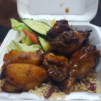 Helen's Kitchen - Jerk chicken, rice/peas,plantains and salad - Caribbean Near Me - Houston, Texas Helen's Kitchen - Jerk chicken, rice/peas,plantains and salad - Caribbean Near Me - Houston, Texas