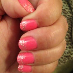 Amy's Nails & Spa - Amy's Nails does great work, my favorite place. Just look at my half sparkle pink nails love them:) thanks Amy!!!