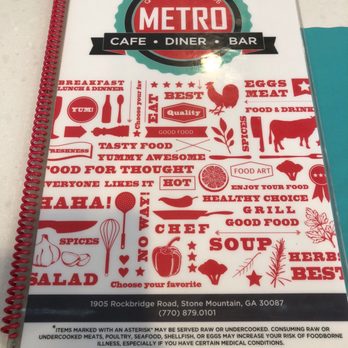 Metro Cafe Diner - Newer menu - Diners Near Me - Stone Mountain, Georgia Metro Cafe Diner - Newer menu - Diners Near Me - Stone Mountain, Georgia