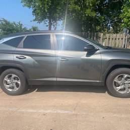 Blacked out tint in back windows, darkest legal tint in front windows. Blacked out tint in back windows, darkest legal tint in front windows.