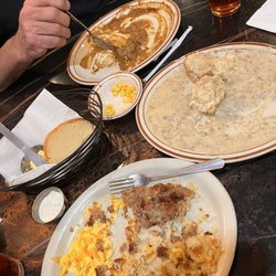 Tiny's Family Restaurant - Corned beef, Biscuits and gravy and Meatloaf