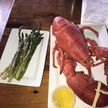 The Lobster Trap - 2 lb Lobster with Asparagus - Seafood Near Me - Bourne, Massachusetts The Lobster Trap - 2 lb Lobster with Asparagus - Seafood Near Me - Bourne, Massachusetts