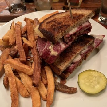 Wrecking Bar Brewpub - Thick Pastrami with homemade sauerkraut and cheese sandwich with fries. Nice! - Brewpubs Near Me - Atlanta, Georgia Wrecking Bar Brewpub - Thick Pastrami with homemade sauerkraut and cheese sandwich with fries. Nice! - Brewpubs Near Me - Atlanta, Georgia