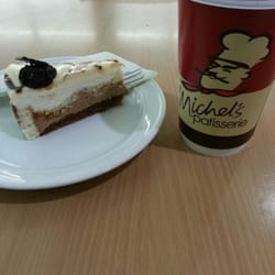 Michel's patisserie - Coffee and cake of the day vanilla mousse