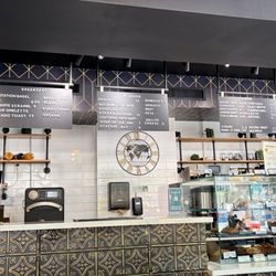 View of menu and some breakfast items