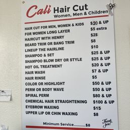 Hair cut prices Hair cut prices