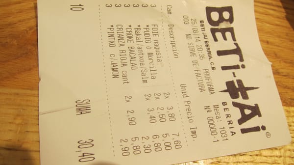 Menu photo 4 Beti Jai Donostia / San Sebastián, SS Menu photo 4 Beti Jai Donostia / San Sebastián, SS
