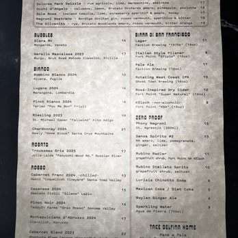 Delfina - Menu - Italian Near Me - San Francisco, California Delfina - Menu - Italian Near Me - San Francisco, California