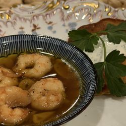 Cork + Table - Optional garlic shrimp for my tender tummy!
