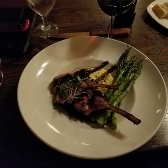 The Cascade Room - Lamb, garlic mash and grilled asparagus. Delicious! - American Near Me - Stevenson, Washington