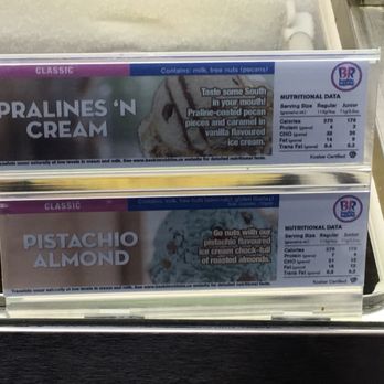 Baskin Robbins - a display case of pastachio almond cookies - Ice Cream & Frozen Yogurt Near Me - Toronto, Ontario Baskin Robbins - a display case of pastachio almond cookies - Ice Cream & Frozen Yogurt Near Me - Toronto, Ontario