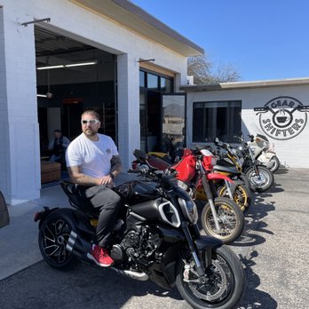 Gear Shifters - a man sitting on a motorcycle - Motorcycle Dealers Near Me - Tucson, Arizona