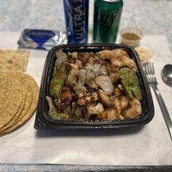 Mariscos La Pasadita - Amazing, was very fresh, take out. This dish had everything. Best in town