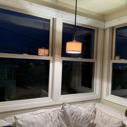 Clean windows at night