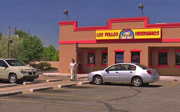 Photo of Los Pollos Hermanos - Albuquerque, NM, United States. Outside in the parking lot