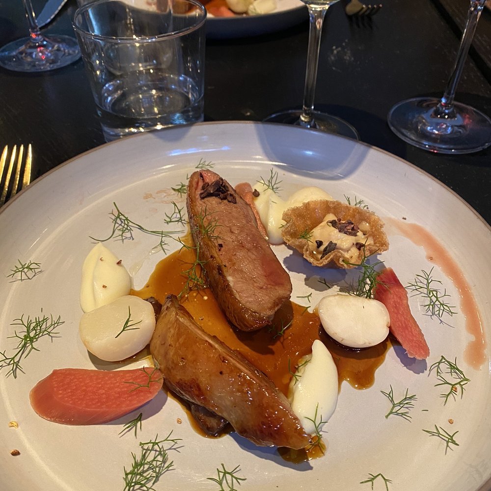 Villon - Duck Glazed in Honey - New American Near Me - San Francisco, California Villon - Duck Glazed in Honey - New American Near Me - San Francisco, California