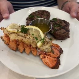 Surf and Turf. The lobster was perfect and the steak was delicious.