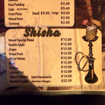 Cafe Mawal - Shisa list - Cafe Mawal: Houston, Texas - Middle Eastern Near Me - Houston, Texas