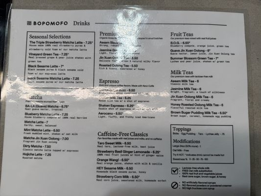 Menu photo 4 Bopomofo Cafe San Diego, CA