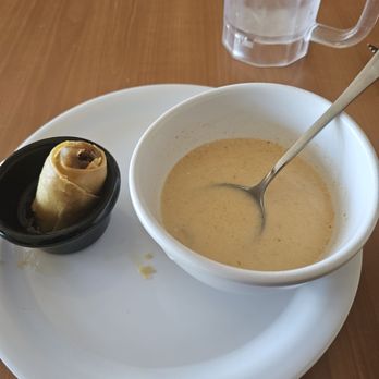 Thai Pan Cuisine - Soup with eggroll...comes with lunch - Thai Near Me - Encinitas, California
