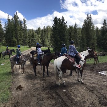 Cache Creek Outfitters - Getting saddled up for our trail ride - Horseback Riding Near Me