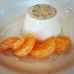 Art Gallery Food + Wine - Kangaroo Island honey pannacotta with poached mandarins
