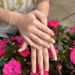 Gossip Nail & Spa - Finished Pink tip French manicure