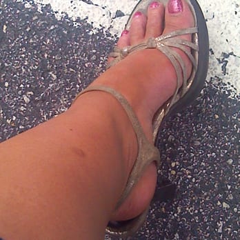 Klassy Nails - My foot in the parking lot preparing for the half mile hike back to the office. - Nail Salons Near Me - San Antonio, Texas