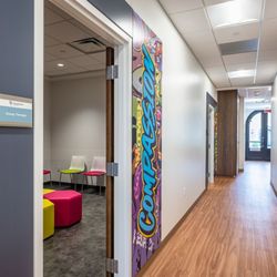 BasePoint Academy - Hallway With Affirmation Art