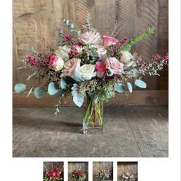 What we ordered and what we received.  I am not talking about the quality of flowers.  I do not believe they are even similar.