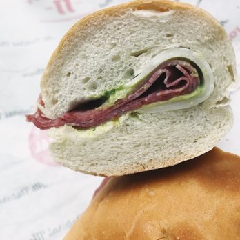 Jimmy John's - Plain slim with salami and provolone and avocado spread for an additional $0.75 - Delis Near Me - Virginia Beach, Virginia Jimmy John's - Plain slim with salami and provolone and avocado spread for an additional $0.75 - Delis Near Me - Virginia Beach, Virginia