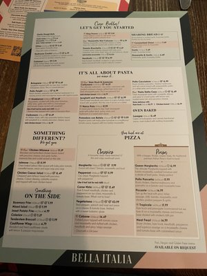 Menu photo 2 Bella Italia Edinburgh, EDH Menu photo 2 Bella Italia Edinburgh, EDH